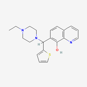 molecular formula C20H23N3OS B2659493 7-[(4-Ethylpiperazin-1-yl)(thiophen-2-yl)methyl]quinolin-8-ol CAS No. 315697-71-3