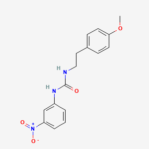 molecular formula C16H17N3O4 B2659494 1-[2-(4-Methoxyphenyl)ethyl]-3-(3-nitrophenyl)urea CAS No. 881989-06-6