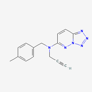 molecular formula C15H14N6 B2659506 N-[(4-methylphenyl)methyl]-N-(prop-2-yn-1-yl)-[1,2,3,4]tetrazolo[1,5-b]pyridazin-6-amine CAS No. 1241509-76-1