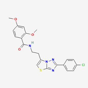 molecular formula C21H19ClN4O3S B2659512 N-(2-(2-(4-chlorophenyl)thiazolo[3,2-b][1,2,4]triazol-6-yl)ethyl)-2,4-dimethoxybenzamide CAS No. 894047-61-1