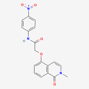 2-(2-methyl-1-oxoisoquinolin-5-yl)oxy-N-(4-nitrophenyl)acetamide