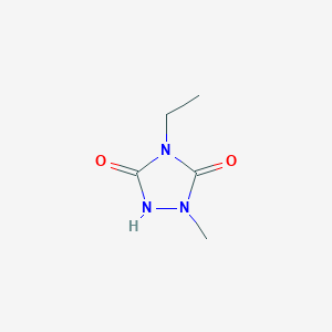 molecular formula C5H9N3O2 B2659529 C(C)N1C(NN(C1=O)C)=O CAS No. 1641986-30-2