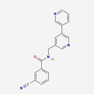 molecular formula C19H14N4O B2659541 N-([3,3'-bipyridin]-5-ylmethyl)-3-cyanobenzamide CAS No. 2176270-10-1