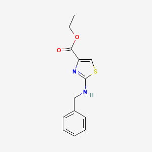 molecular formula C13H14N2O2S B2659549 乙酸苄基-2-(苄基氨基)-1,3-噻唑-4-羧酸乙酯 CAS No. 126534-13-2