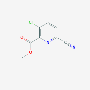 molecular formula C9H7ClN2O2 B2659564 Ethyl 3-chloro-6-cyanopicolinate CAS No. 1436504-94-7
