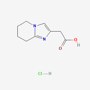 2-{5H,6H,7H,8H-imidazo[1,2-a]pyridin-2-yl}acetic acid hydrochloride