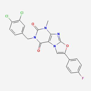 3-(3,4-dichlorobenzyl)-7-(4-fluorophenyl)-1-methyloxazolo[2,3-f]purine-2,4(1H,3H)-dione