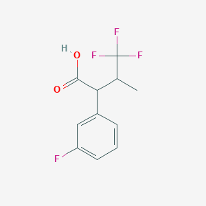 4,4,4-Trifluoro-2-(3-fluorophenyl)-3-methylbutanoic acid