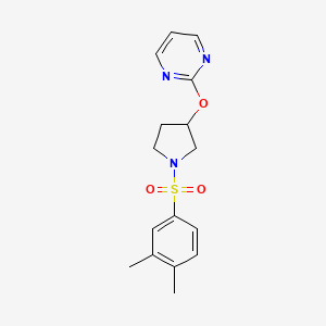 2-((1-((3,4-Dimethylphenyl)sulfonyl)pyrrolidin-3-yl)oxy)pyrimidine