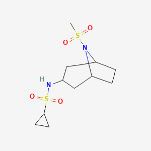 N-(8-(methylsulfonyl)-8-azabicyclo[3.2.1]octan-3-yl)cyclopropanesulfonamide