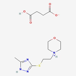 4-{2-[(5-methyl-4H-1,2,4-triazol-3-yl)sulfanyl]ethyl}morpholin-4-ium 3-carboxypropanoate