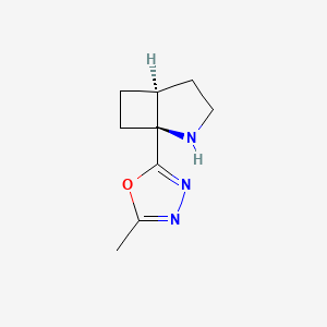 molecular formula C9H13N3O B2659622 2-[(1S,5S)-2-氮杂双环[3.2.0]庚烷-1-基]-5-甲基-1,3,4-噁二唑 CAS No. 2361610-04-8