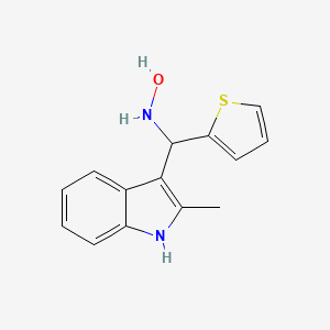N-[(2-Methyl-1H-indol-3-yl)-thiophen-2-ylmethyl]hydroxylamine