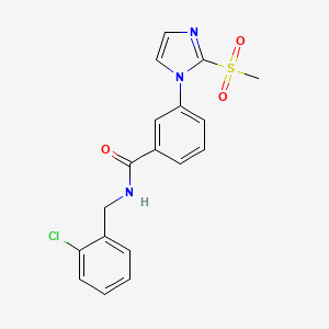 N-(2-chlorobenzyl)-3-(2-(methylsulfonyl)-1H-imidazol-1-yl)benzamide