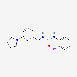 1-(2-Fluorophenyl)-3-((4-(pyrrolidin-1-yl)pyrimidin-2-yl)methyl)urea
