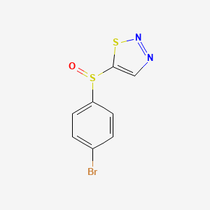 molecular formula C8H5BrN2OS2 B2659641 4-Bromophenyl 1,2,3-thiadiazol-5-yl sulfoxide CAS No. 338397-21-0
