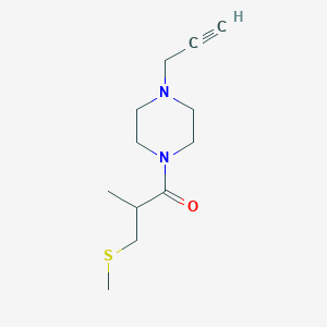 2-Methyl-3-methylsulfanyl-1-(4-prop-2-ynylpiperazin-1-yl)propan-1-one