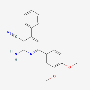 2-Amino-6-(3,4-dimethoxyphenyl)-4-phenylnicotinonitrile
