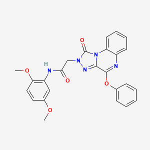 molecular formula C25H21N5O5 B2659648 N-(2,5-二甲氧基苯基)-2-(1-氧代-4-苯氧[1,2,4]三唑并[4,3-a]喹喔啉-2(1H)-基)乙酰胺 CAS No. 1216651-75-0