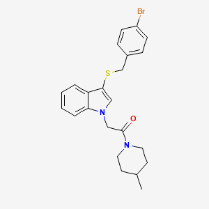 3-[(4-bromobenzyl)thio]-1-[2-(4-methylpiperidin-1-yl)-2-oxoethyl]-1H-indole