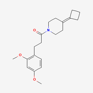 molecular formula C20H27NO3 B2659652 1-(4-Cyclobutylidenepiperidin-1-yl)-3-(2,4-dimethoxyphenyl)propan-1-one CAS No. 2320172-47-0