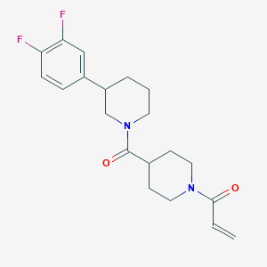 1-[4-[3-(3,4-Difluorophenyl)piperidine-1-carbonyl]piperidin-1-yl]prop-2-en-1-one