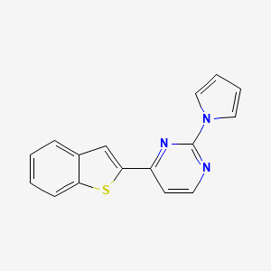 molecular formula C16H11N3S B2659667 4-(1-benzothiophen-2-yl)-2-(1H-pyrrol-1-yl)pyrimidine CAS No. 860788-68-7