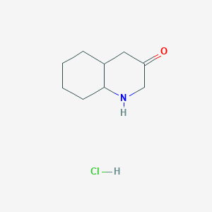 molecular formula C9H16ClNO B2659681 2,4,4a,5,6,7,8,8a-八氢-1H-喹啉-3-酮；盐酸盐 CAS No. 2470435-07-3