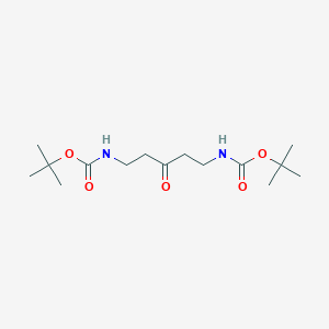 molecular formula C15H28N2O5 B2659685 Tert-butyl N-[5-[(2-methylpropan-2-yl)oxycarbonylamino]-3-oxopentyl]carbamate CAS No. 191222-26-1