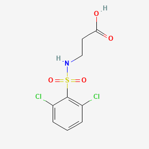 molecular formula C9H9Cl2NO4S B2659691 3-{[(2,6-Dichlorophenyl)sulfonyl]amino}propanoic acid CAS No. 612042-78-1
