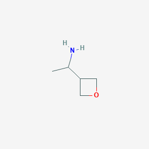 molecular formula C5H11NO B2659704 1-(Oxetan-3-YL)ethanamine CAS No. 1544892-89-8