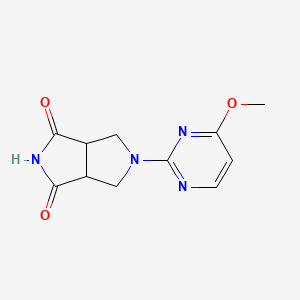 molecular formula C11H12N4O3 B2659710 5-(4-Methoxypyrimidin-2-yl)-3a,4,6,6a-tetrahydropyrrolo[3,4-c]pyrrole-1,3-dione CAS No. 2415464-20-7