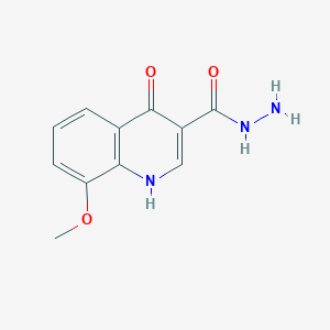 molecular formula C11H11N3O3 B2659714 4-Hydroxy-8-methoxyquinoline-3-carbohydrazide CAS No. 342804-06-2