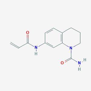 molecular formula C13H15N3O2 B2659715 7-(Prop-2-enoylamino)-3,4-dihydro-2H-quinoline-1-carboxamide CAS No. 2305548-21-2
