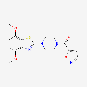 B2659721 (4-(4,7-Dimethoxybenzo[d]thiazol-2-yl)piperazin-1-yl)(isoxazol-5-yl)methanone CAS No. 941913-93-5