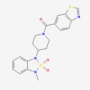 benzo[d]thiazol-6-yl(4-(3-methyl-2,2-dioxidobenzo[c][1,2,5]thiadiazol-1(3H)-yl)piperidin-1-yl)methanone