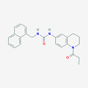 molecular formula C24H25N3O2 B2659728 1-(萘-1-基甲基)-3-(1-丙酰基-1,2,3,4-四氢喹啉-6-基)脲 CAS No. 1203079-86-0