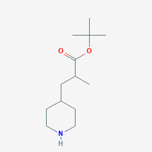 molecular formula C13H25NO2 B2659729 Tert-butyl 2-methyl-3-piperidin-4-ylpropanoate CAS No. 2248407-10-3