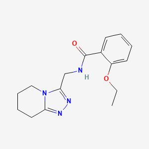 molecular formula C16H20N4O2 B2659732 2-ethoxy-N-(5,6,7,8-tetrahydro[1,2,4]triazolo[4,3-a]pyridin-3-ylmethyl)benzamide CAS No. 1358020-95-7