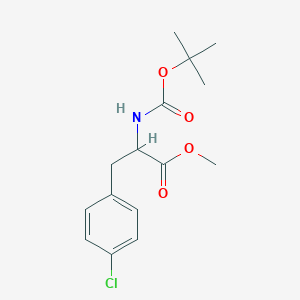 molecular formula C15H20ClNO4 B2659736 Methyl 2-{[(tert-butoxy)carbonyl]amino}-3-(4-chlorophenyl)propanoate CAS No. 123795-34-6