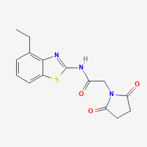 molecular formula C15H15N3O3S B2659754 2-(2,5-二氧代吡咯啉-1-基)-N-(4-乙基苯并[d]噻唑-2-基)乙酰胺 CAS No. 892851-36-4