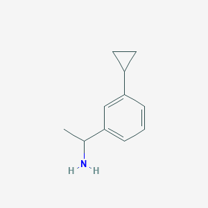 molecular formula C11H15N B2659759 1-(3-Cyclopropylphenyl)ethan-1-amine CAS No. 1247836-01-6