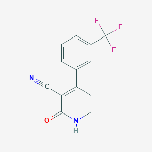 molecular formula C13H7F3N2O B2659768 2-Hydroxy-4-[3-(trifluoromethyl)phenyl]nicotinonitrile CAS No. 478245-70-4