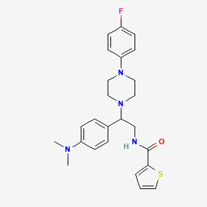 N-{2-[4-(dimethylamino)phenyl]-2-[4-(4-fluorophenyl)piperazin-1-yl]ethyl}thiophene-2-carboxamide