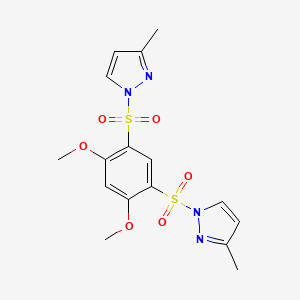 1-[2,4-Dimethoxy-5-(3-methylpyrazol-1-yl)sulfonylphenyl]sulfonyl-3-methylpyrazole