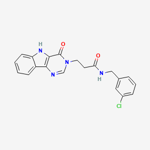 molecular formula C20H17ClN4O2 B2659782 N-(3-氯苄基)-3-(4-氧代-4,5-二氢-3H-嘧啶并[5,4-b]吲哚-3-基)丙酰胺 CAS No. 1185146-04-6