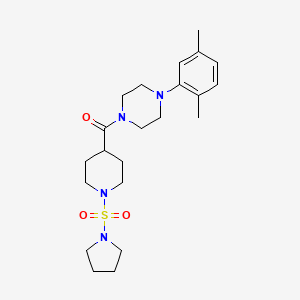 (4-(2,5-Dimethylphenyl)piperazin-1-yl)(1-(pyrrolidin-1-ylsulfonyl)piperidin-4-yl)methanone