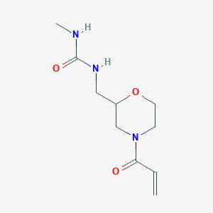 molecular formula C10H17N3O3 B2659811 1-Methyl-3-[(4-prop-2-enoylmorpholin-2-yl)methyl]urea CAS No. 2361642-85-3