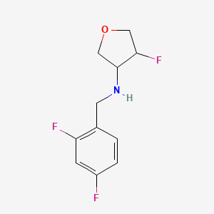 molecular formula C11H12F3NO B2659849 N-[(2,4-二氟苯基)甲基]-4-氟氧杂环戊烷-3-胺 CAS No. 2202048-26-6
