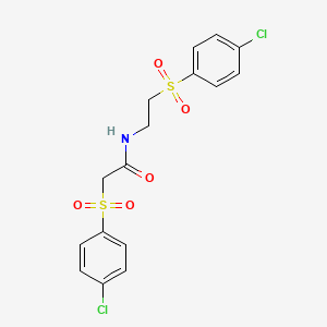 2-[(4-chlorophenyl)sulfonyl]-N-{2-[(4-chlorophenyl)sulfonyl]ethyl}acetamide
